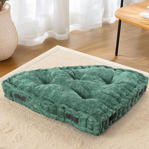 Floor Pillow for Adults, Meditation Cushion for Sitting or Yoga, Classroom Seating for Kids with Velcro Fastener, Pizza Cushion 28"*28" in Saudi Arabia