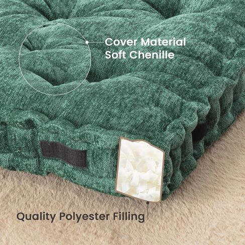 Floor Pillow for Adults, Meditation Cushion for Sitting or Yoga, Classroom Seating for Kids with Velcro Fastener, Pizza Cushion 28"*28" in Saudi Arabia