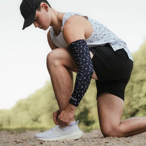 أكمام ذراع ضاغطة من Sprints - الجري، حماية من الأشعة فوق البنفسجية، تنظيم حراري، ماص للرطوبة، مسامي للرجال والنساء in Kuwait