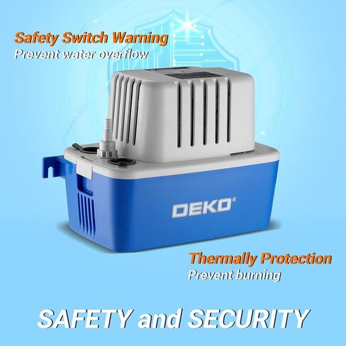 مضخة المكثفات لجهاز إزالة الرطوبة AC: مضخة إزالة المكثفات الأوتوماتيكية DEKOPRO AC للفرن HVAC مع أنابيب مفتاح الأمان in Kuwait