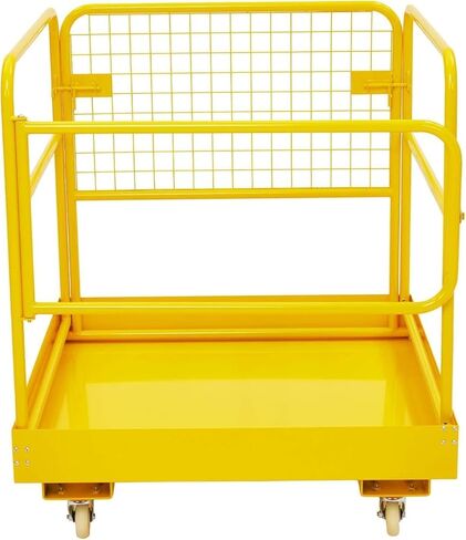 Forklift Safety Cage, 36"x36" inch Heavy Duty Collapsible Forklift Work Platform,1200LBS Capacity with 4 Universal Wheels, for Most Aerial Jobs in Kuwait