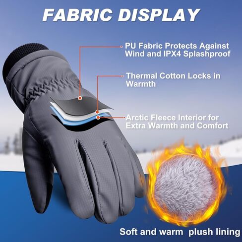 Sukeen -5℉ Winter Warm Gloves for Men Women,Windproof Ski Gloves Anti-slip Cold Weather Glove with Thick Plush for Outdoor in Saudi Arabia