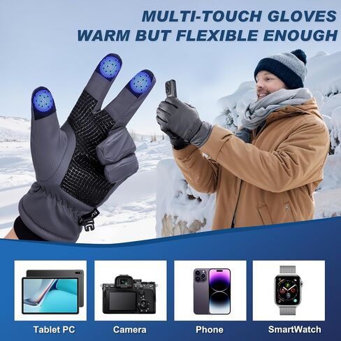 Sukeen -5℉ Winter Warm Gloves for Men Women,Windproof Ski Gloves Anti-slip Cold Weather Glove with Thick Plush for Outdoor in Saudi Arabia