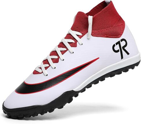 Boys Soccer Shoes Turf Youth Soccer Cleats Kids Spike TF High-Top Football Boots for Outdoor Training Club TF in Saudi Arabia