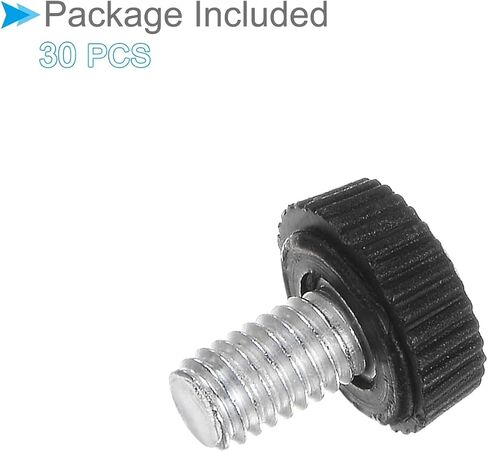مقابض برغي الإبهام، خيط ذكر M5 × 12 مم، مقبض مقابض يدوية برأس مستدير أسود، (التطبيقات: لمخارط الآلات)، 30 قطعة in Saudi Arabia