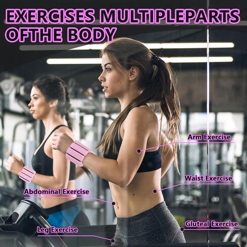 Pilates Ankle Weights and Wrist Weights for Women, Leg Weights and Arm Weights Set of 2 (1 LB/2 LBS Each), Adjustable Yoga, Dance, Barre, Walking, Gym Workout in Saudi Arabia