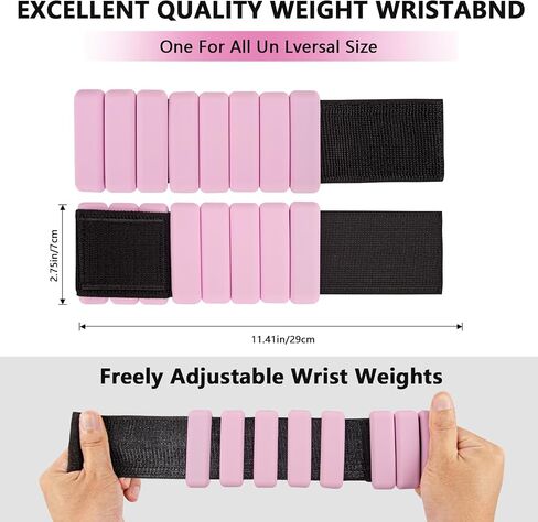 Pilates Ankle Weights and Wrist Weights for Women, Leg Weights and Arm Weights Set of 2 (1 LB/2 LBS Each), Adjustable Yoga, Dance, Barre, Walking, Gym Workout in Saudi Arabia