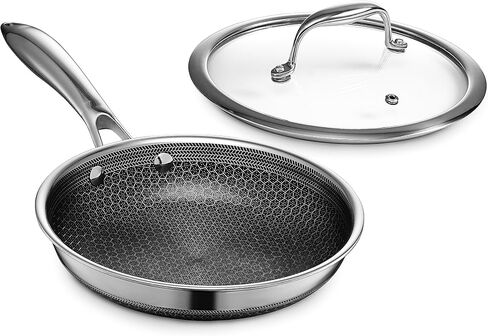 HexClad Hybrid Nonstick Frying Pan, 8-Inch, Stay-Cook Handle, Dishwasher and Oven Safe, Induction-Ready, Compatible with All Cooktops in Saudi Arabia