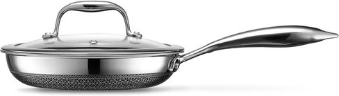 HexClad Hybrid Nonstick Frying Pan, 8-Inch, Stay-Cook Handle, Dishwasher and Oven Safe, Induction-Ready, Compatible with All Cooktops in Saudi Arabia