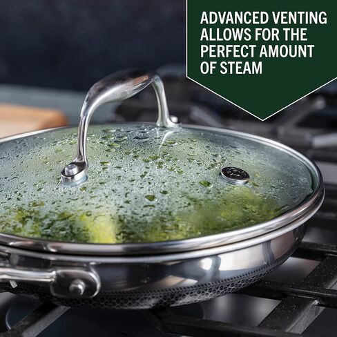 HexClad Hybrid Nonstick Frying Pan, 8-Inch, Stay-Cook Handle, Dishwasher and Oven Safe, Induction-Ready, Compatible with All Cooktops in Saudi Arabia