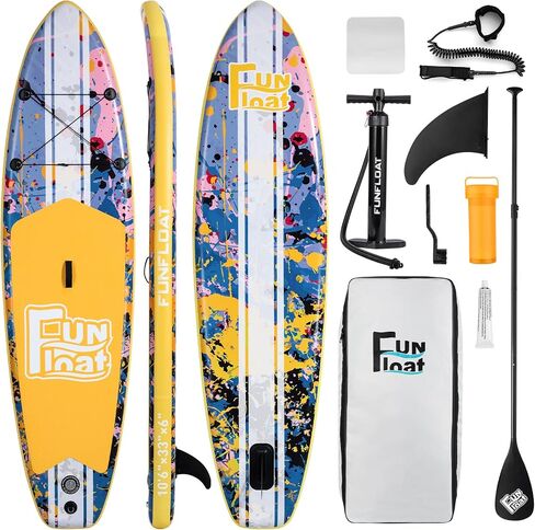 SUP, Paddle Board 11'x33 x6 Wide Inflatable Stand Up Paddle Board with Hand Pump, Leash, Adjustable Paddle for Basic Version, 100L Backpack, All-Round Sup Board in Saudi Arabia