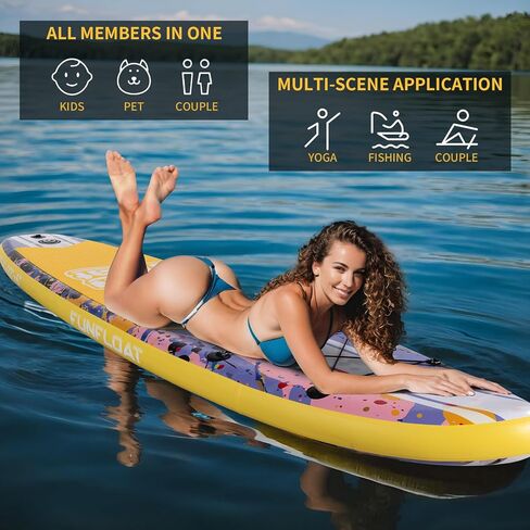 SUP, Paddle Board 11'x33 x6 Wide Inflatable Stand Up Paddle Board with Hand Pump, Leash, Adjustable Paddle for Basic Version, 100L Backpack, All-Round Sup Board in Saudi Arabia