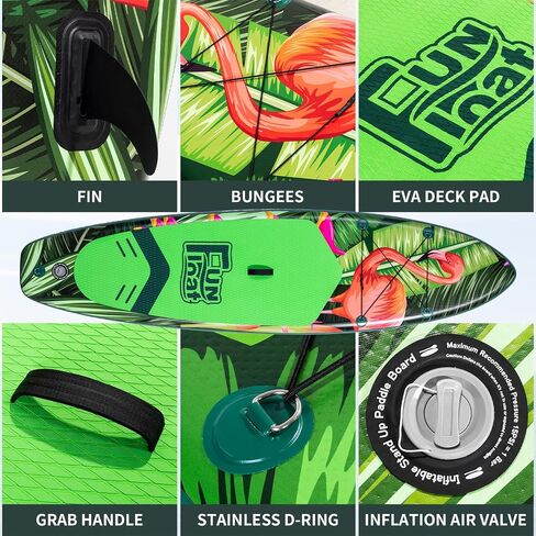 SUP, Paddle Board 11'x33 x6 Wide Inflatable Stand Up Paddle Board with Hand Pump, Leash, Adjustable Paddle for Basic Version, 100L Backpack, All-Round Sup Board in Saudi Arabia