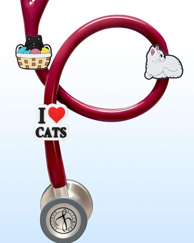 Plifal Stethoscope Charm Tag for Nurse - 5 Pieces Cute Squirrel Stethoscope Charm Raccoon Label Personalized Accessory Fit for MDF Littmann Various Style, Present for Ped Nurse, Doctor, Medical Worker in Saudi Arabia