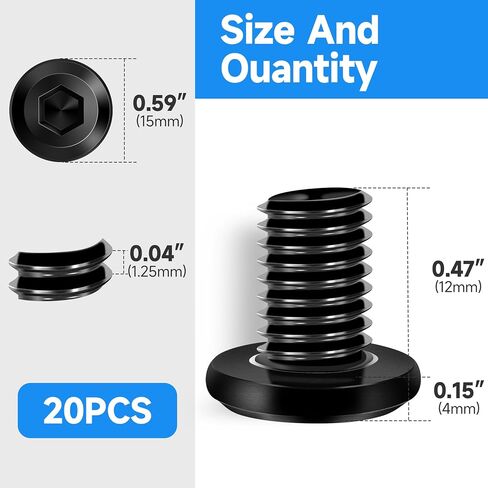 20Pcs M8 Bolt M8 x 30mm Flat Head Socket Cap Screw Bolts, M8 Screws Metric Bolt Kit, Stainless Steel Bolts 304, Black Oxide M8x1.25 Bolt by Marysino in Saudi Arabia