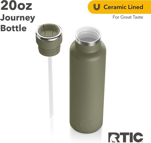 RTIC 26oz Journey Bottle Metal Stainless Steel Vacuum Insulated, BPA Free, Reusable, for Water, Hot and Cold Drinks, Travel, Sports, Camping, Navy in Kuwait
