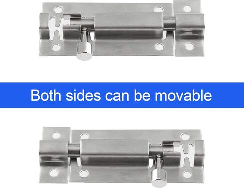 6Pcs 1.5" Barrel Bolt, Stainless Steel Sliding Lock Barrel Slide Bolt, Security Interior Exterior Door Window Latch with Mounting Screws to Keep You Safe and Private in Kuwait