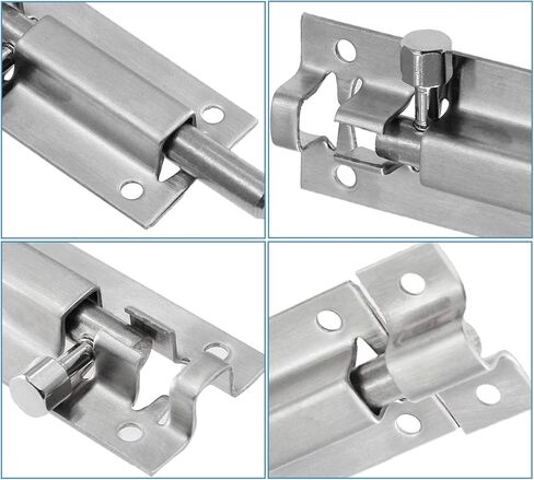 6Pcs 1.5" Barrel Bolt, Stainless Steel Sliding Lock Barrel Slide Bolt, Security Interior Exterior Door Window Latch with Mounting Screws to Keep You Safe and Private in Kuwait