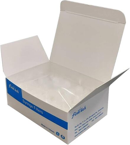 Hydrophobic PTFE Syringe Filters 13mm Diameter 0.22μm Pore Size for Laboratory Filtration by Finetech (Pack of 100) Made in Taiwan (PTFE Hydrophobic 13mm 0.22um, 100) in Kuwait