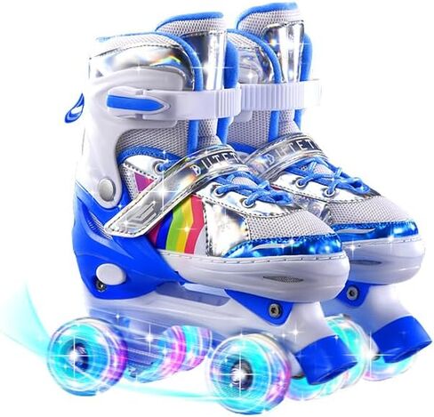 ERNAN Four sizes of adjustable roller skates, all Wheels flash, suitable for boys and girls, Children like, for different ages in Kuwait