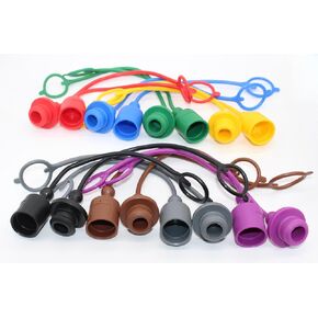 1/2″ 8 Sets Agricultural JD Compact Tractor ISO 5675 (Pioneer Style) Hydraulic Male Dust Cap and Female Plug Cover Set 8 colors(Red, Blue, Yellow, Brown, Green, Grey, Black, Purple)