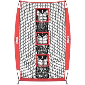 Kapler 7 x 5 ft Football Target Toss Net - Kids Football Passing Game Set with 3 Target Pocket