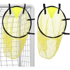 QWORK Soccer Target Goal - Set of 2 Soccer Target Net, Precision Shooting Training Equipment for All Skill Levels, for for Football Soccer Goal Training, Shooting Accuracy Training