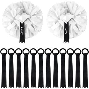 24 قطعة من علامات اسم Lovecheer Pom Poms لهدايا فريق التشجيع لحقائب الظهر المشجعة وملصقات حقائب السفر الشخصية