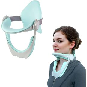 360°Adjustable Neck Brace for Posture Correction, Cervical Neck Traction Device for Neck Pain and Support, Neck Stretcher Neck Decompression Devices for Forward Head Posture Correction