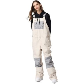SEARIPE Women and Mens Snow Bibs Adjustable Overalls Pants Wear-resistant Bib Hiking Climbing Insulated Ski Pants