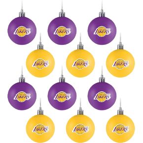 foco NBA Team Logo 12-Pack Ball Hanging Tree Holiday Ornament Set