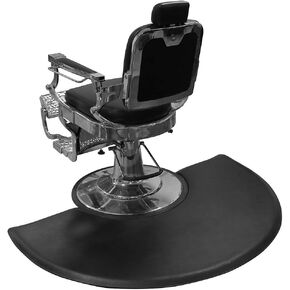 1 Inch Thick Barber Cutting Chair Salon Floor Mats for Beauty Hair Stylist Station Anti Fatigue (Black, 5 Ft × 3 Ft Rectangle)