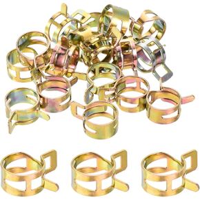 MECCANIXITY ID 15.7mm 5/8inch Fuel Line Hose Clips, Pipe Clamps,Spring Hose Clamp,Low Pressure Air Clamp, Water Pipe Air Tube Vacuum Hose Clamp Fastener,Pack of 20