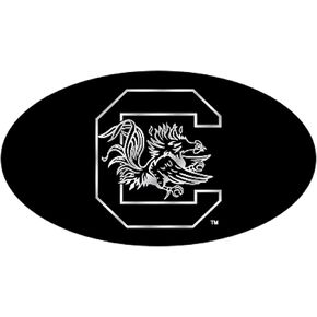 USC SOUTH CAROLINA GAMECOCKS Black Mirrored Hitch Receiver Cover