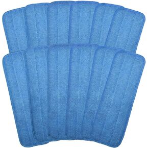 Microfiber Mop Pads, 18.5 x 6.3 Inch Reusable and Washable Spray Mop Pads, Wet and Dry Household Mop Pad Replacement, Set of 12(Colorful)