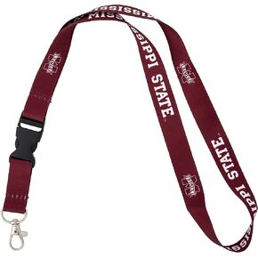 Desert Cactus Mississippi State University Bulldogs Lanyard Car Keys ID Badge Holder Keychain Detachable Breakaway Snap Buckle (Burgundy M State Logo)