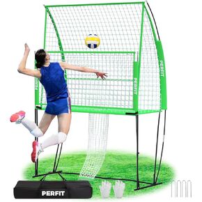 11x8 ft Volleyball Training Net System Portable Volleyball Practice Equipment Height Adjustable Suitable for Indoor, Outdoor, and Backyard Use, Improves Serve Accuracy and Aids Hitting Skills