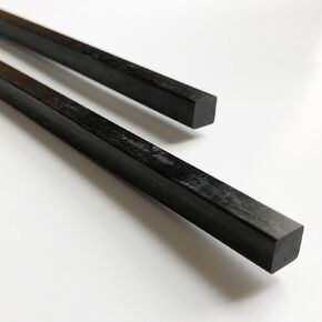 – Square Carbon Fiber Rod - 8mm x 1000mm – Pultruded Square Solid Rod - Black Matte Finish - Pure Solid Carbon Fibre Square Tube shafts - for RC Planes-Drones, Boat DIY Craft Projects