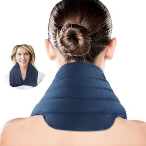 Hilph Microwavable Neck Heating Pad for Pain Relief, Removable Heated Neck Wrap Warmer with Moist Heat for Sore Neck, Arthritis, Muscle Pain or Cramps, Stress Relief, Hot Cold Therapy Weighted Bag