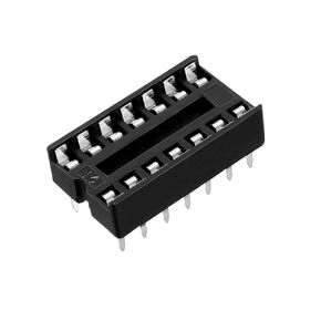 uxcell 20pcs DIP IC Chip Socket Adaptor 2.54mm Pitch 7.6mm Row Pitch 2 Row 14 Flat Pins Soldering