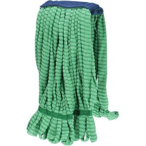 MECCANIXITY Commercial Mop Head Replacement 19 Oz 35.4 Inch Absorbent Microfiber Wet/Dry Mop Floor Cleaning Mop Head for Home Industrial, Green