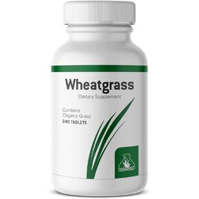 Wheatgrass Tablets - Natural Immunity, Anti-Aging Support, Boosts Energy, Wellness - Amino Acids, Vitamins, Minerals, Antioxidants Greens Superfood Supplement - 240 Non-GMO Tabs