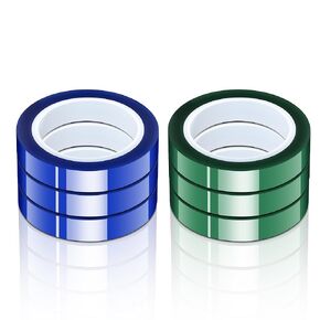 Potanro 6 Rolls Heat Resistant Tape Heat Tape Rolls Adhesive Transfer Tape for Heat Sublimation Press Vinyl,No Residue (20mm x 16m)