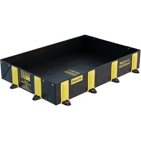Justrite 28512 Rigid Lock Quick Berm, 4' Width x 6' Length x 12" Height