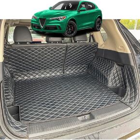 Cargo Mat for 2017-2024 Alfa Romeo Stelvio (with Subwoofer) Custom Fit Car Trunk Mat Cargo Liners All Weather Anti-Slip Accessories
