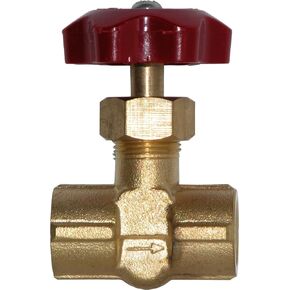 Winters SNV Series Brass Needle Valve with ABS Plastic Handle, 1/4" NPT Female