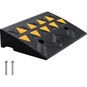 VEVOR Rubber Curb Ramp 4.25" Rise Height, Driveway Ramp for Car, 15T Heavy Duty Rubber Sidewalk Curb Ramp for Forklifts, Trucks, Buses, Cars, Wheelchairs, Bikes