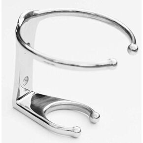 Marine Grade Stainless Single Ring Beverage Cup Drink Holder - Vertical Mount