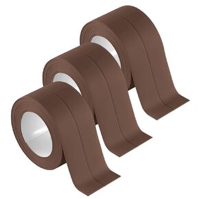 3 Rolls Caulk Tape Waterproof Sealing Self Adhesive 10.5 Feet,Caulking Sealant Strip for Bathroom Toilet Kitchen Countertop Brown