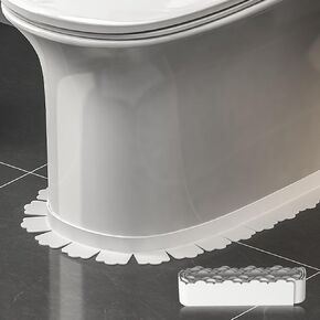 4.9FT Bathroom Sealing Strip, Self-Adhesive Caulking Strip Sealing Tape, Bathroom Sealing Tape, Waterproof Sealing Tape for Toilet, Bathroom, Kitchen, Bathtub, Corner (1, White)